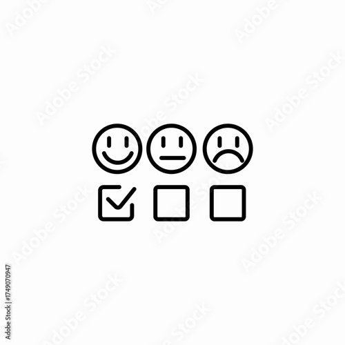 excellent rating survey icon sign vector