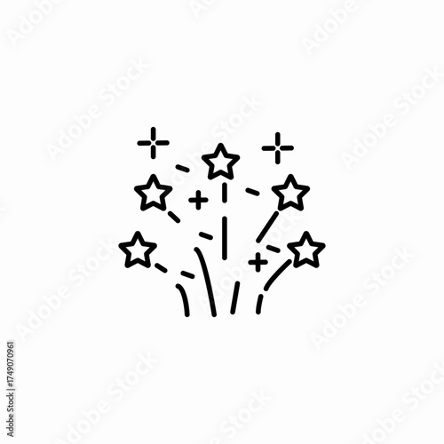 firework star burst icon sign vector