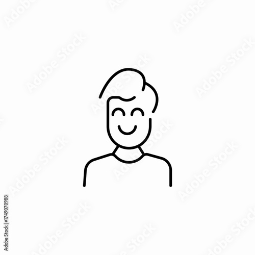 happy man icon icon sign vector