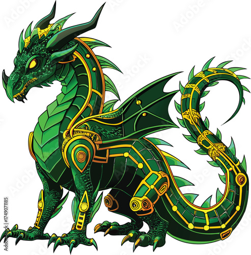 Lunar Digital Innovation jade dragon symbol for prosperity algorithms and wealth generating tech systems