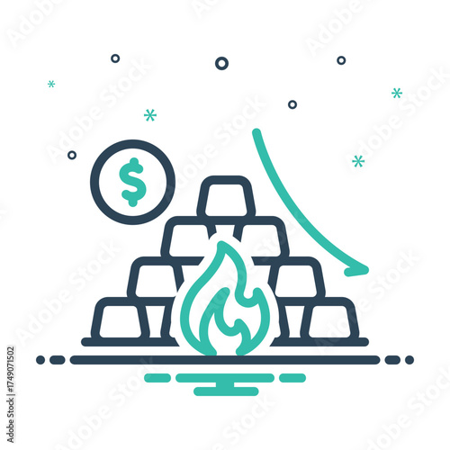 Mix icon for asset inflation
