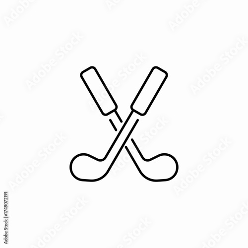 crossed golf clubs icon sign vector