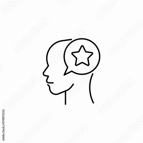 mind idea star icon sign vector