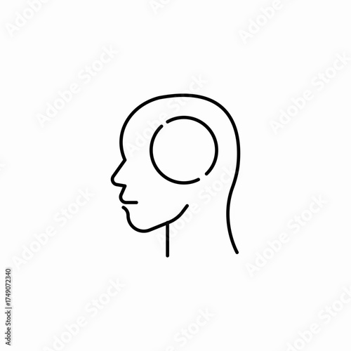 mind inner circle icon sign vector