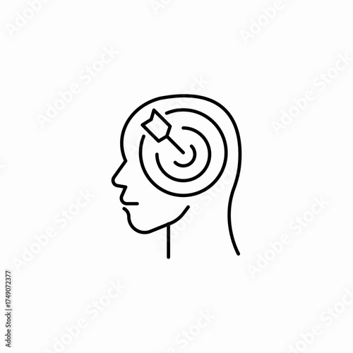 mind target focus icon sign vector