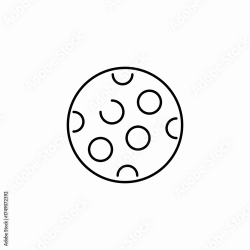 single golf ball icon sign vector