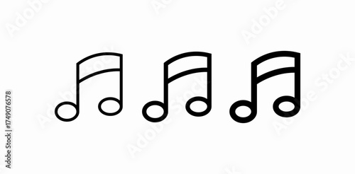 double musical note icon sign vector