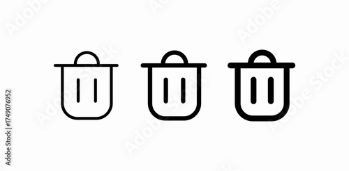 trash delete bin icon sign vector