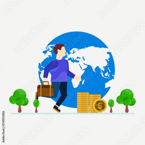 Business Success and Achievement Illustration 