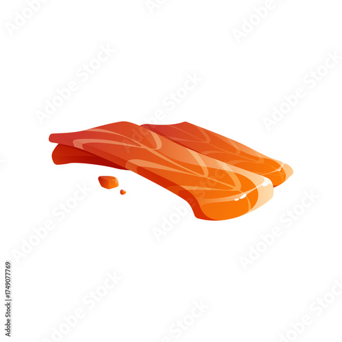 Fresh Salmon Fillets on a White Background - Delicious Seafood for Healthy Eating and Culinary Creations