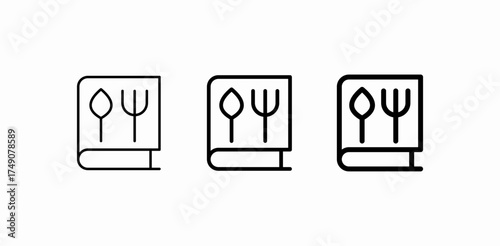 cooking recipe book icon sign vector
