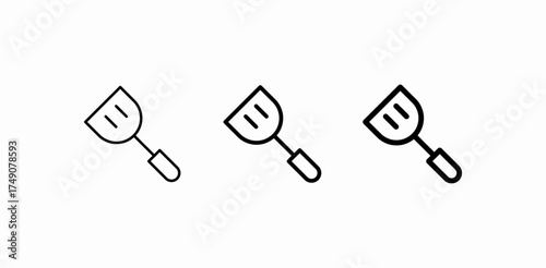 cooking slotted spatula icon sign vector
