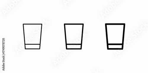 empty shot glass icon sign vector