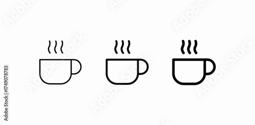 hot coffee mug icon sign vector