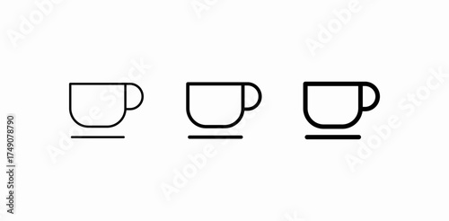 hot beverage cup icon sign vector