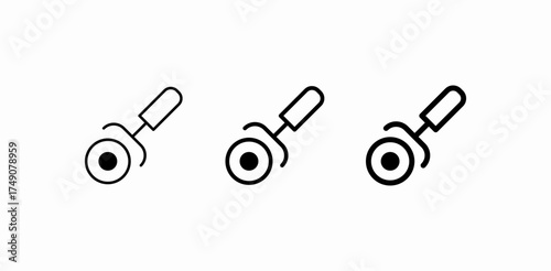pizza cutter wheel icon sign vector