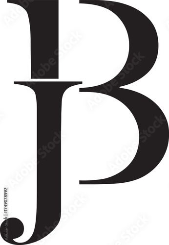 JB letter modern logo design