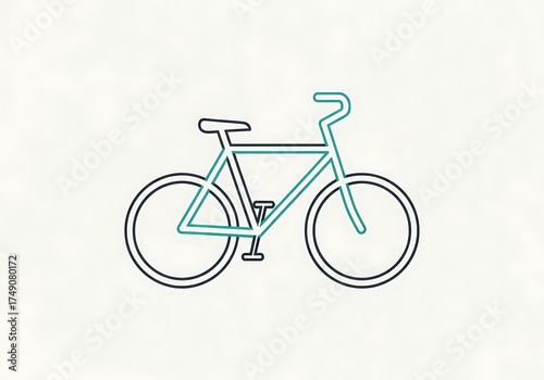 Minimalist Bicycle Illustration - Clean Design for Eco-Friendly Transportation.