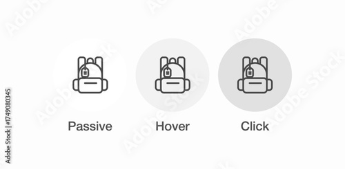 backpack product tag icon sign vector