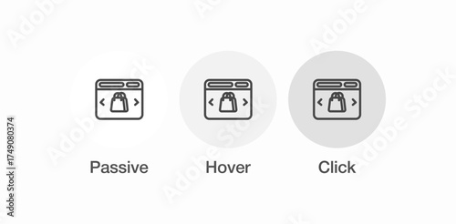 browser product carousel icon sign vector