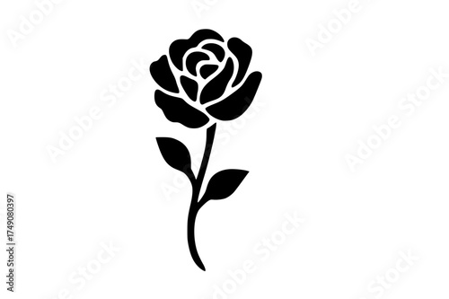 Rose Silhouette with Elegant Simplicity