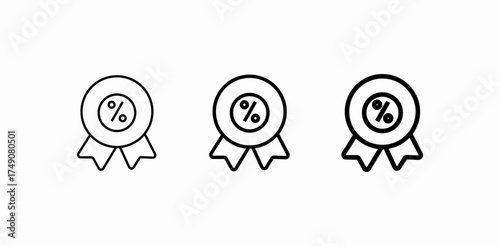 discount percentage badge icon sign vector