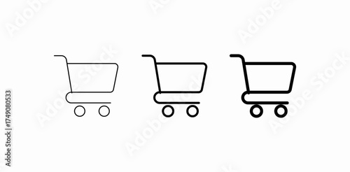 empty shopping cart icon sign vector