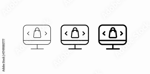 monitor product view icon sign vector