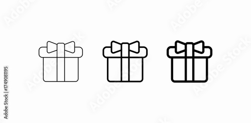 wrapped present gift icon sign vector
