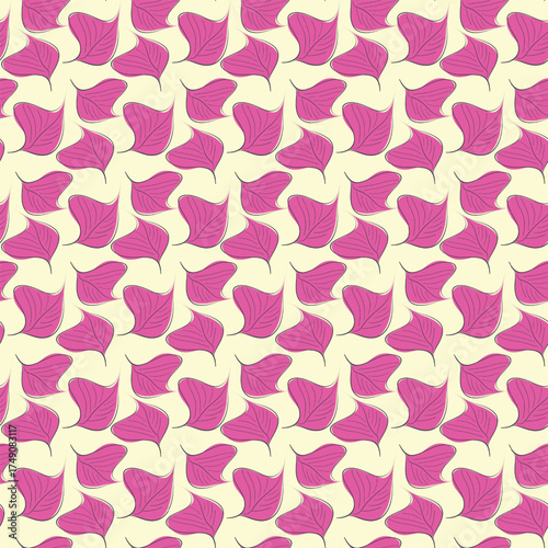 Seamless leaf pattern. Tropical leves wallpaper. Endless background. Vector hand drawn design for fabric, textile, wallpaper, poster, cover, invitation. Trendy print. Ornament with twigs.