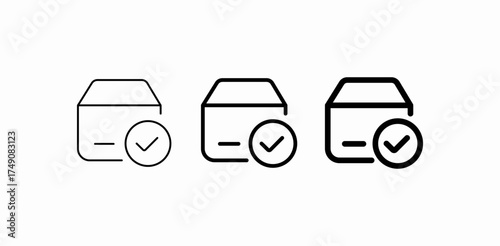 product delivery check icon sign vector