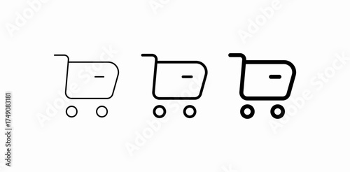remove shopping cart icon sign vector