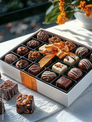 Gourmet Chocolate Assortment in Gift Box.