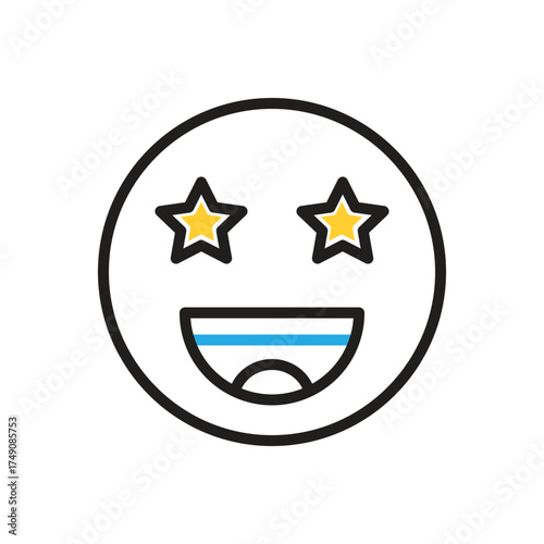 Multi color icon for exciting