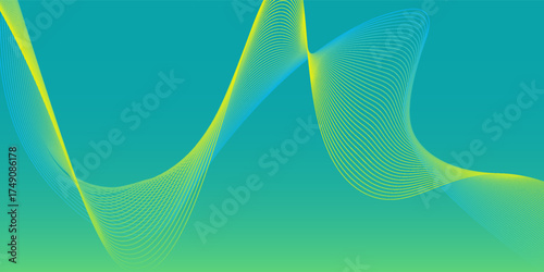 vector Abstract background light green modern corporate concept with light template paper gradient wave soft