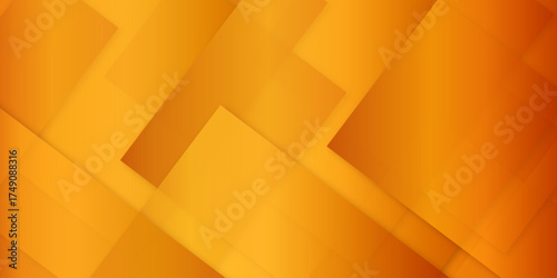 Abstract yellow, orange technology concept diamond triangle geometric line background. modern seamless business technology concept geometric shapes. squares and triangle with soft shadows as pattern.
