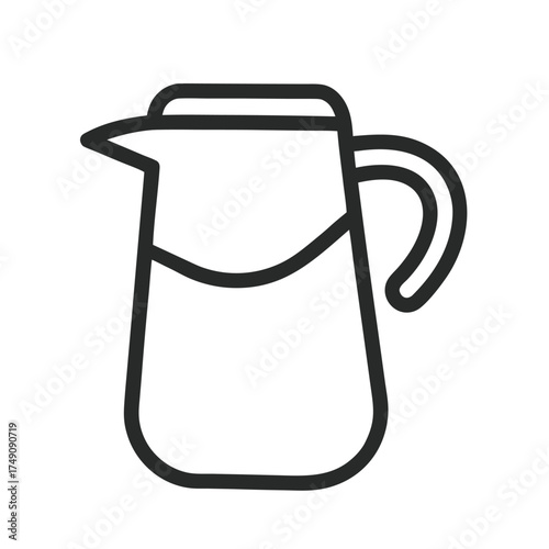 Minimal Coffee Pot Vector – Beverage Maker Outline