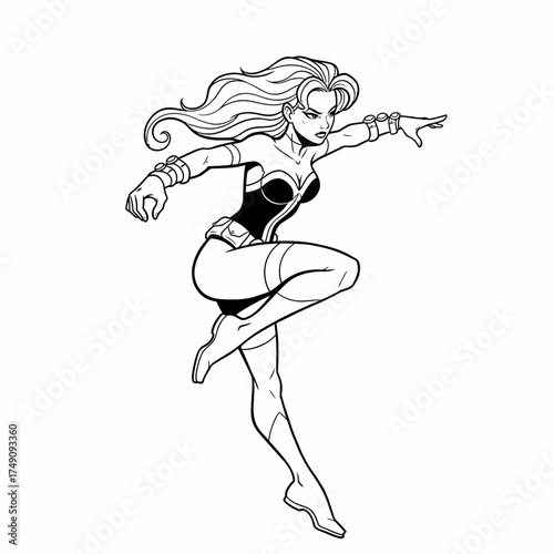 Comic Book Heroine Action