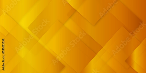 Abstract yellow, orange technology concept diamond triangle geometric line background. modern seamless business technology concept geometric shapes. squares and triangle with soft shadows as pattern.