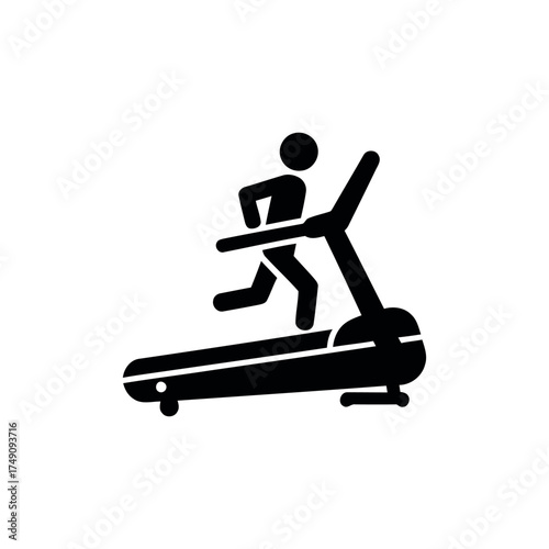 Minimal treadmill icon for sport and workout themes.