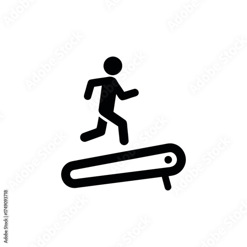 Minimal treadmill icon for sport and workout themes.