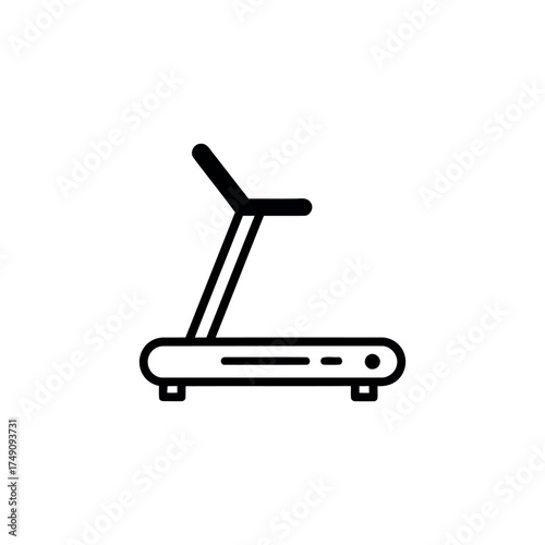 Minimal treadmill icon for sport and workout themes.