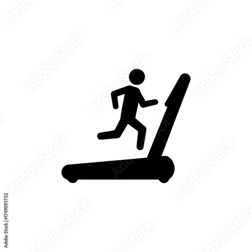 Minimal treadmill icon for sport and workout themes.