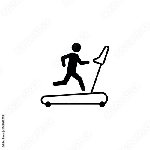 Minimal treadmill icon for sport and workout themes.