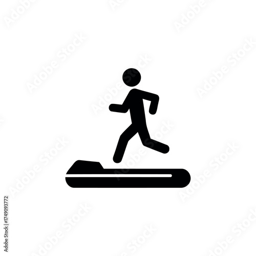 Minimal treadmill icon for sport and workout themes.