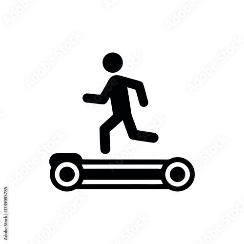 Minimal treadmill icon for sport and workout themes.