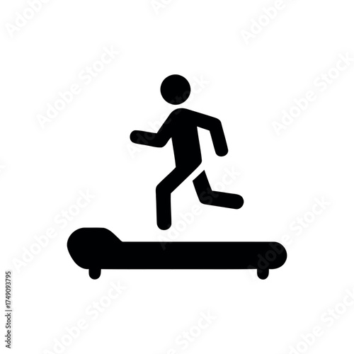 Minimal treadmill icon for sport and workout themes.