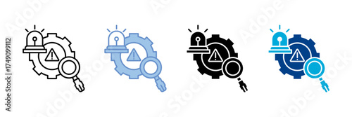 Threat Detection Icon Set Multiple Style Collection