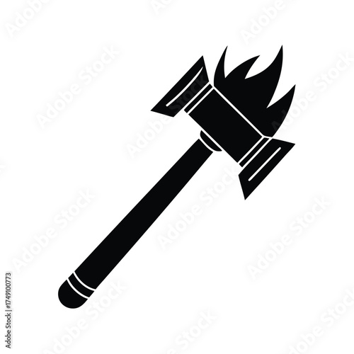 Emergency Fire Hammer Icon Safety Equipment