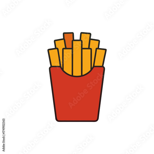 french fries in a red box